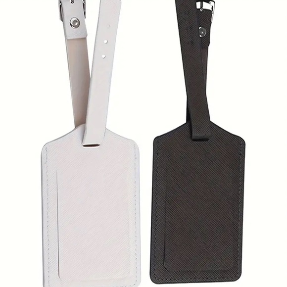 NEW| 2Pcs Premium Embroidered Personalized Wedding Luggage Tag Set Mr & Mrs - Picture 2 of 8